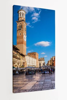 Obraz na płótnie HOMEPRINT, verona, Piazza delle Erbe, miasto, Werona, Włochy, Italia 50x100 cm - HOMEPRINT