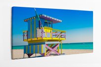 Obraz na płótnie HOMEPRINT, wieża ratowników na plaży, Miami Beach, Floryda, USA 120x50 cm