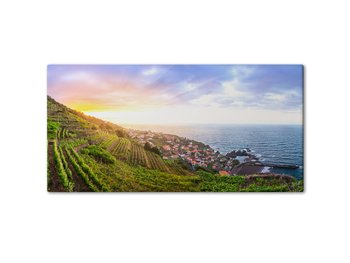 Obraz na płótnie HOMEPRINT, Winnice Madery o zachodzie słońca, nad gminą Seixal 120x60 cm - HOMEPRINT