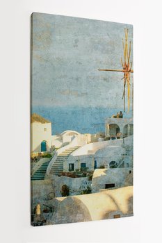Obraz na płótnie HOMEPRINT, wioska Oia, wyspa, Santorini, Grecja, tradycja, architektura 50x100 cm - HOMEPRINT