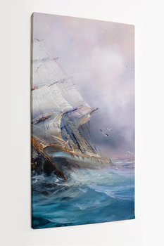 Obraz na płótnie HOMEPRINT, żaglowiec na morzu 60x120 cm - HOMEPRINT