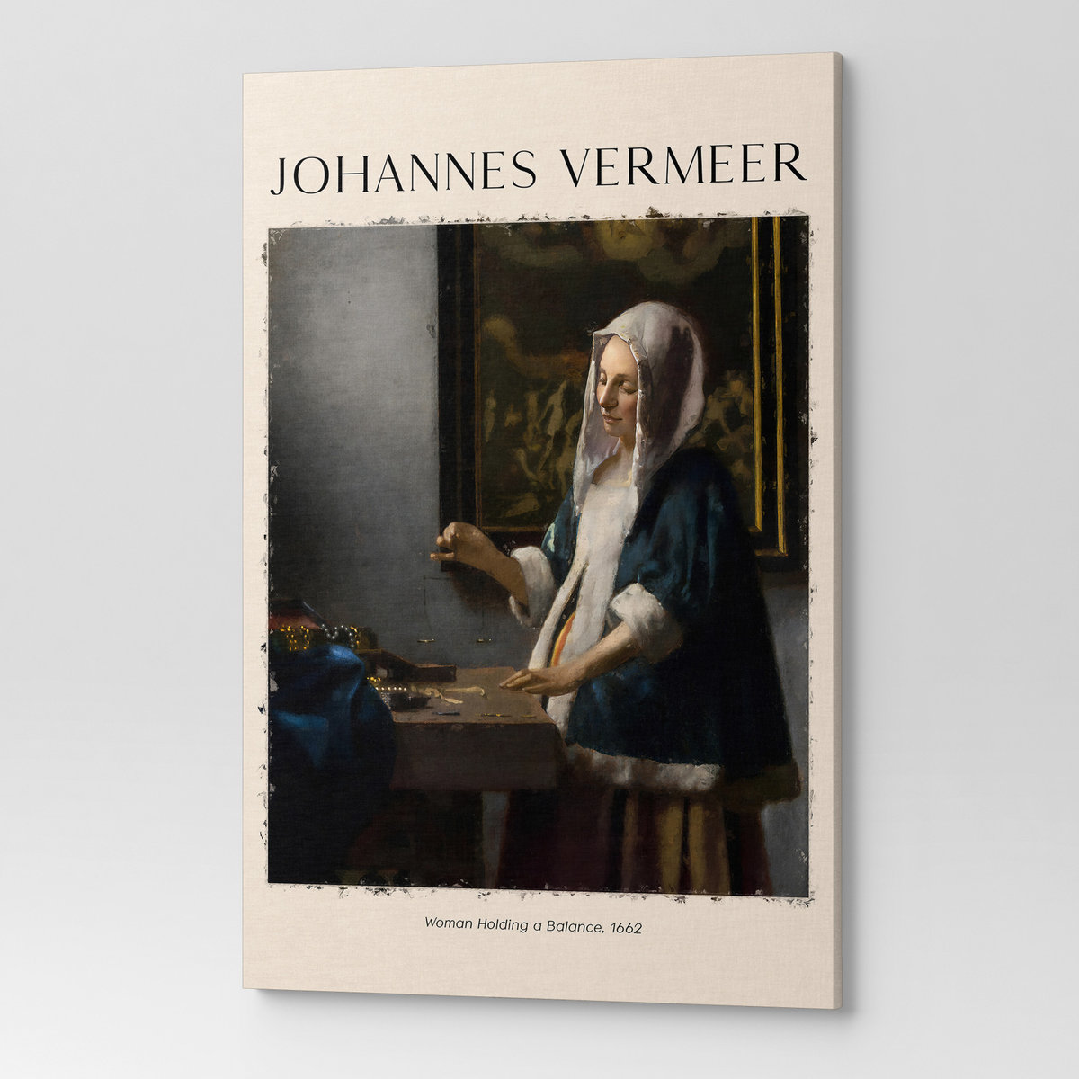 Obraz Na Płótnie Johannes Vermeer Ważąca Perły Rep00077 60X90 Wave