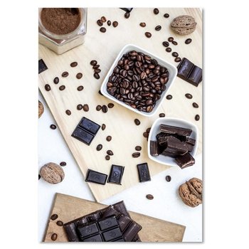Obraz na płótnie, Kawa czekolada orzechy, 50x70 cm - Caro