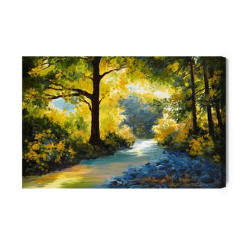 Obraz Na Płótnie Leśny Pejzaż Jak Malowany 90x60 NC - Inny producent