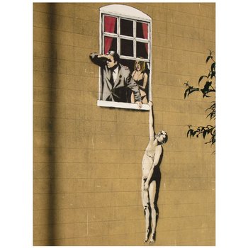 Obraz na płótnie Lovers, Banksy 60x80 - Legendarte