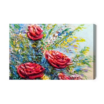 Obraz Na Płótnie Malunek Kwitnących Róż 40x30 NC - Inny producent