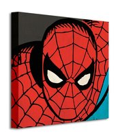 Obraz na płótnie Marvel Comics Spider Man Closeup na ścianę do pokoju dziecka 40x40 cm Marvel
