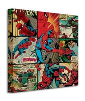 Obraz na płótnie Marvel Spider Man Squares na ścianę do pokoju dziecka 40x40 cm Marvel