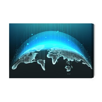 Obraz Na Płótnie Modernistyczna Mapa Świata 3D 40x30 NC - Inny producent