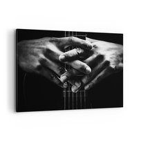 Obraz na płótnie - Modlitwa artysty - 120x80cm - Gitarzysta Muzyk Gitara - Nowoczesny obraz na ścianę do salonu do sypialni ARTTOR