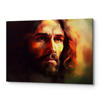 Obraz na płótnie na ścianę do salonu pokoju JEZUS TWARZ REL00067 50x70 - Wave Print