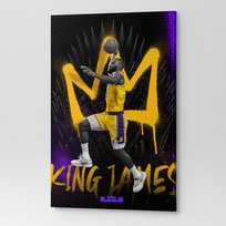 Obraz na płótnie na ścianę do salonu pokoju LEBRON JAMES POP00059 60X90 Wave Print