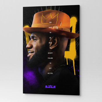 Obraz na płótnie na ścianę do salonu pokoju LEBRON JAMES POP00061 30x40 - Wave Print