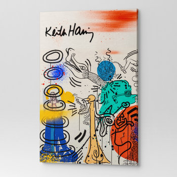 Obraz na płótnie na ścianę salon pokój Keith Hang kolorowy POP00045 80X120 - Wave Print