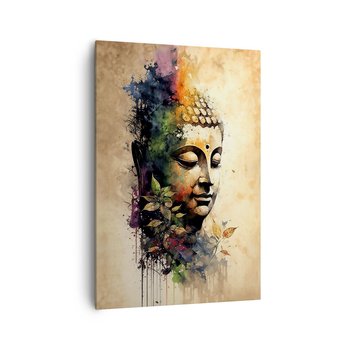 Obraz na płótnie - Namaste! - 70x100cm - Budda Medytacja Indie - Nowoczesny foto obraz w ramie do salonu do sypialni ARTTOR - ARTTOR