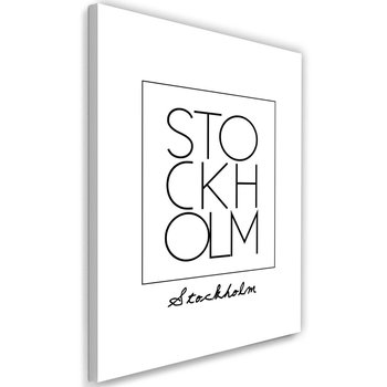 Obraz na płótnie, napis Sztokholm, 60x90 cm - Caro
