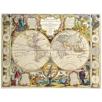 Obraz na płótnie Old Atlas Map No. 34 80x100 - Legendarte