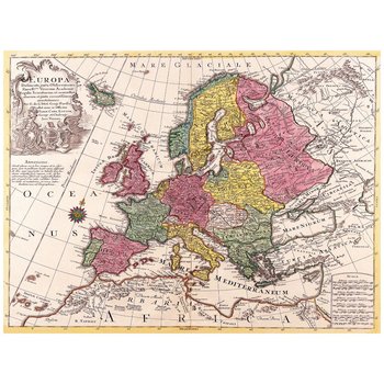 Obraz na płótnie Old Atlas Map No. 36 80x100 - Legendarte