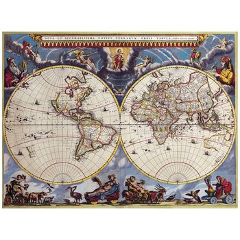 Obraz na płótnie Old Atlas Map No. 51 80x100 - Legendarte