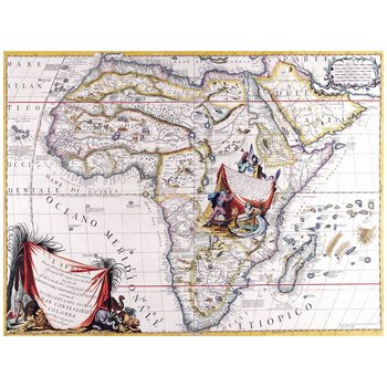 Obraz na płótnie Old Atlas Map No. 6 80x100 - Legendarte