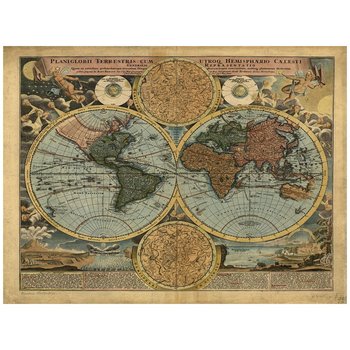 Obraz na płótnie Old Atlas Map No. 62 40x50 - Legendarte
