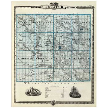 Obraz na płótnie Old Atlas Map No. 66 40x50 - Legendarte