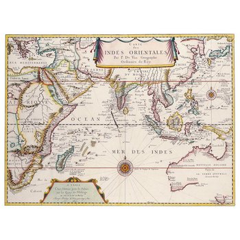 Obraz na płótnie Old Atlas Map No. 7 80x100 - Legendarte