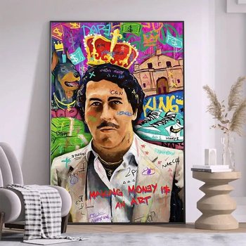 Obraz na płótnie, Pablo Escobar Making Money Is An Art., 60x90 cm