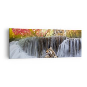 Obraz na płótnie - Pejzaż surrealistyczny    - 140x50cm - Krajobraz Wodospad Tygrys - Nowoczesny Canvas obraz do salonu do sypialni ARTTOR - ARTTOR