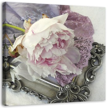 Obraz na płótnie, Róża kwiat różowy - 60x60 - Inny producent