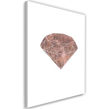 Obraz na płótnie, różowy diament, 60x90 cm - Caro