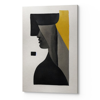 Obraz na płótnie salon sypialnia abstrakcja twarz czarny ABST00049 30x40 - Wave Print