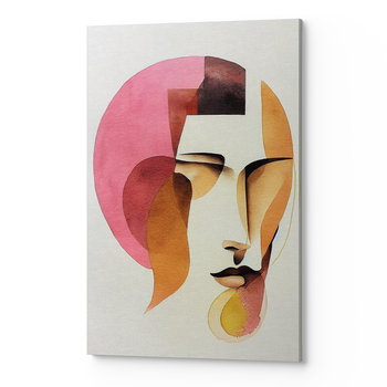 Obraz na płótnie salon sypialnia abstrakcja twarz różowy ABST00090 30X40 - Wave Print