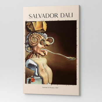 Obraz na płótnie SALVADOR DALI PORTRAIT OF PICASO REP00052 80X120 - Wave Print