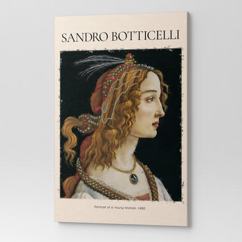 Obraz Na Płótnie Sandro Botticelli Portret Młodej Kobiety Rep00088 30X40 - Wave Print