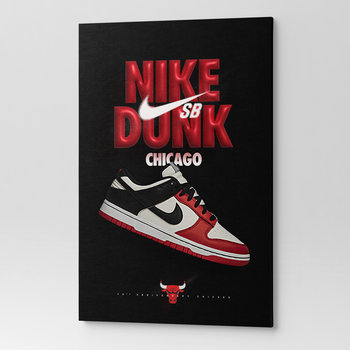 Obraz na płótnie ścianę do salonu pokoju NIKE DUNK CHICAGO POP00066 60X90 - Wave Print