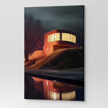 Obraz na płótnie ścianę salon sypialnia Architektura CIEMNY ART00082 80x120 - Wave Print
