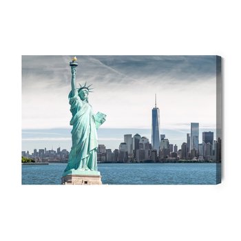 Obraz Na Płótnie Statua Wolności Na Tle Nowojorskich Wieżowców 40x30 NC - Inny producent