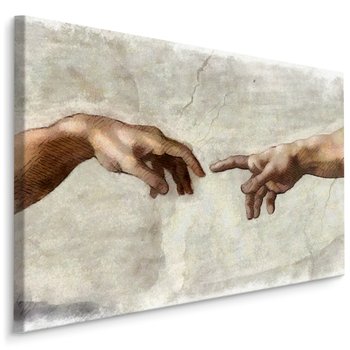 Obraz Na Płótnie Stworzenie ADAMA Fresk 3D Dłonie Reprodukcja Sztuka 30x20 - Muralo