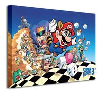 Obraz na płótnie Super Mario Bros 3 Art na ścianę do pokoju dziecka 40x30 cm