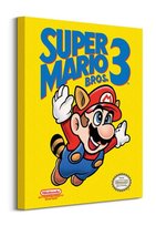 Obraz na płótnie Super Mario Bros 3 NES Cover na ścianę do pokoju dziecka 40x50 cm