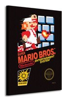 Obraz na płótnie Super Mario Bros NES Cover na ścianę do pokoju dziecka 60x80 cm