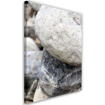 Obraz na płótnie, szare kamienie, 40x60 cm - Caro
