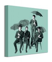 Obraz na płótnie The Beatles Umbrellas na ścianę do salonu 40x40 cm The Beatles