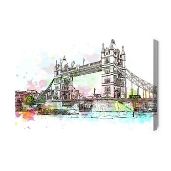 Obraz Na Płótnie Tower Bridge Malowany Akwarelą 90x60 - Inny producent
