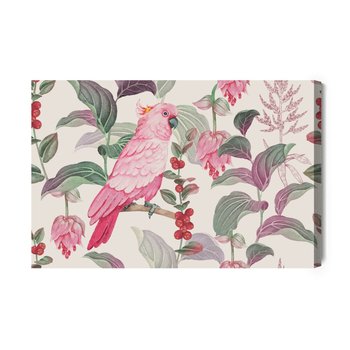 Obraz Na Płótnie Tropikalna Różowa Papuga 100x70 - Inny producent