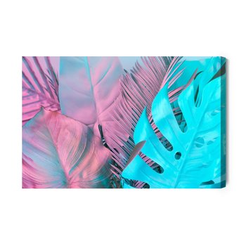 Obraz Na Płótnie Tropikalne Liście W Neonowych Barwach 30x20 NC - Inny producent