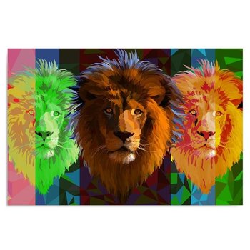 Obraz na płótnie, Trzy lwy, 50x40 cm - Caro