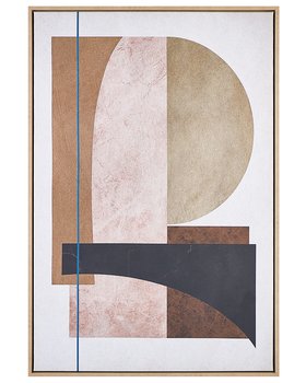 Obraz na płótnie w ramie abstrakcyjny 63 x 93 cm wielokolorowy RUFFANO - Beliani