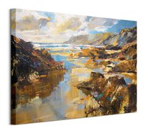 Obraz na płótnie Waves And Evening Sun, North Cornwall Chris Forsey na ścianę do salonu 50x40 cm Pyramid International